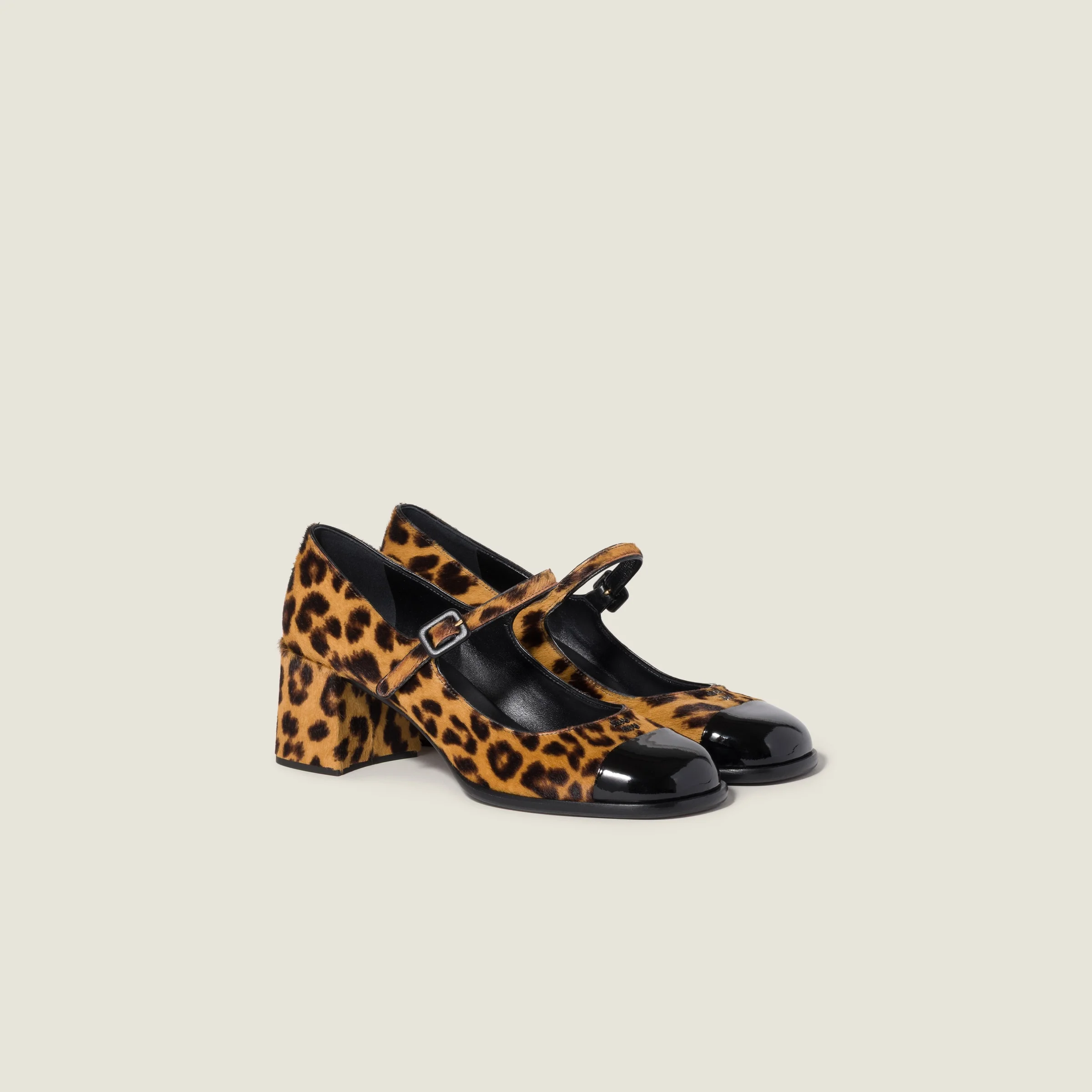 Printed leather pumps - 1