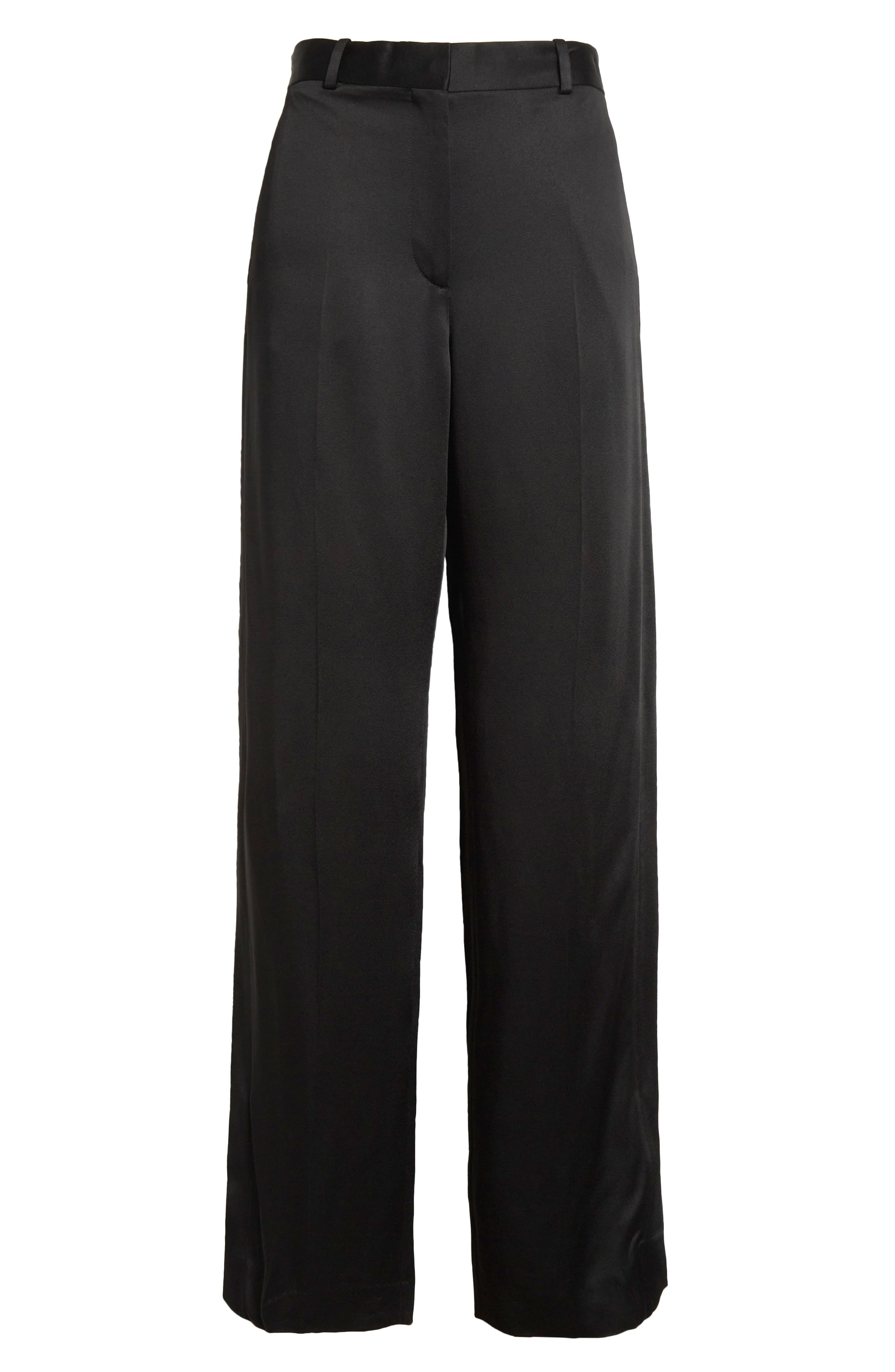 TOTEME Slit Cuff Trousers in Black at Nordstrom - 6