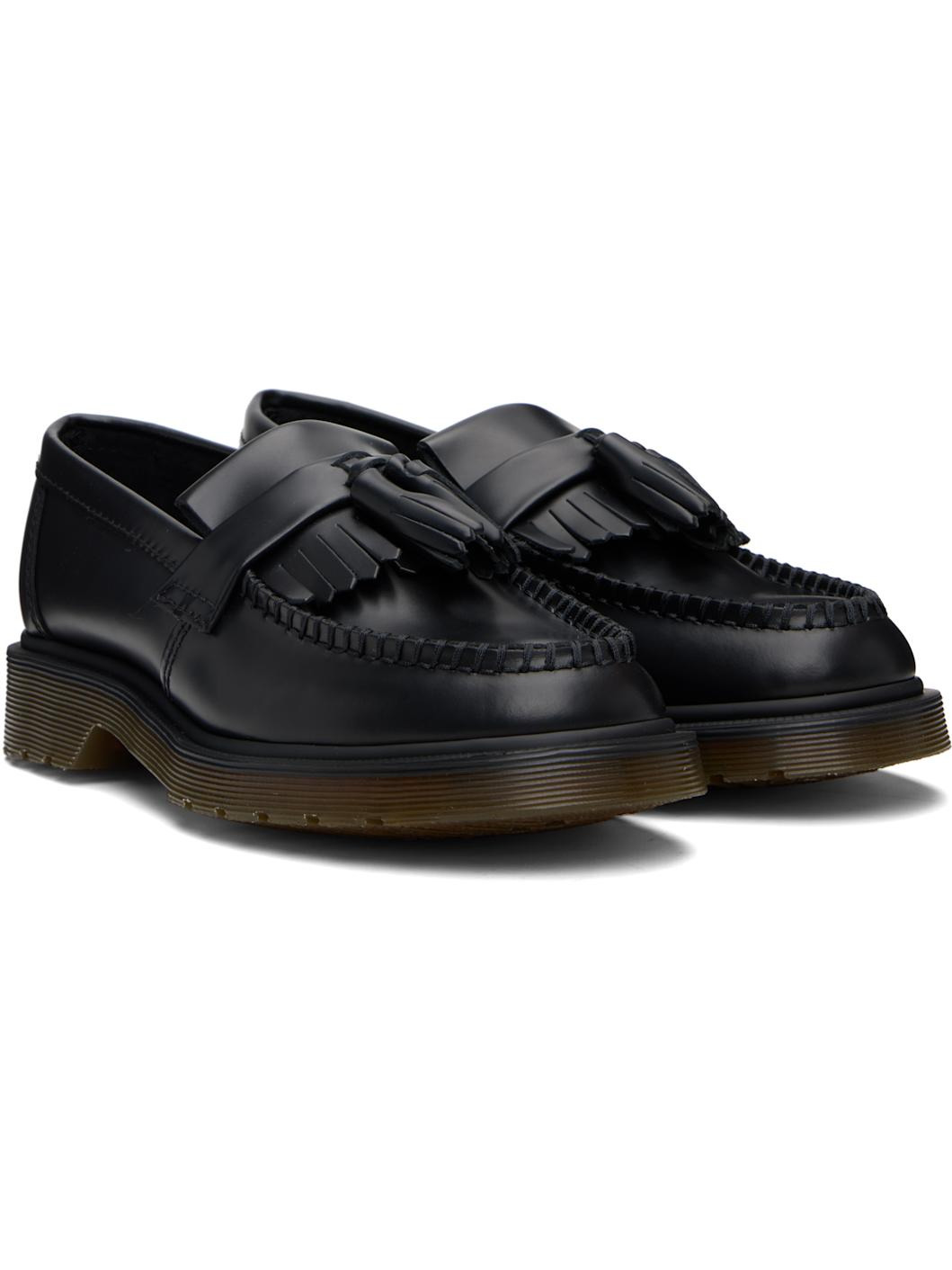 Black Adrian Smooth Leather Tassel Loafers - 4