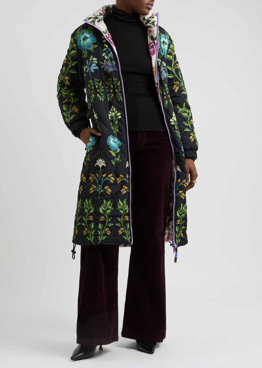 Farm Rio Winter Garden Reversible Floral-print Shell Jacket - 4