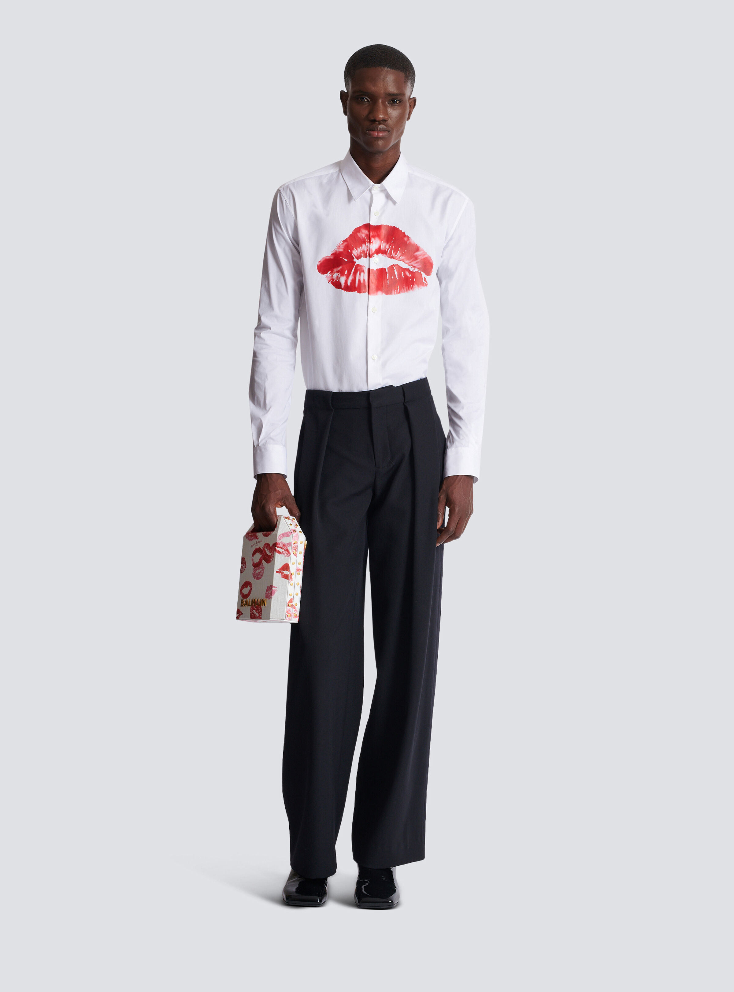 Poplin shirt with Kiss print - 2