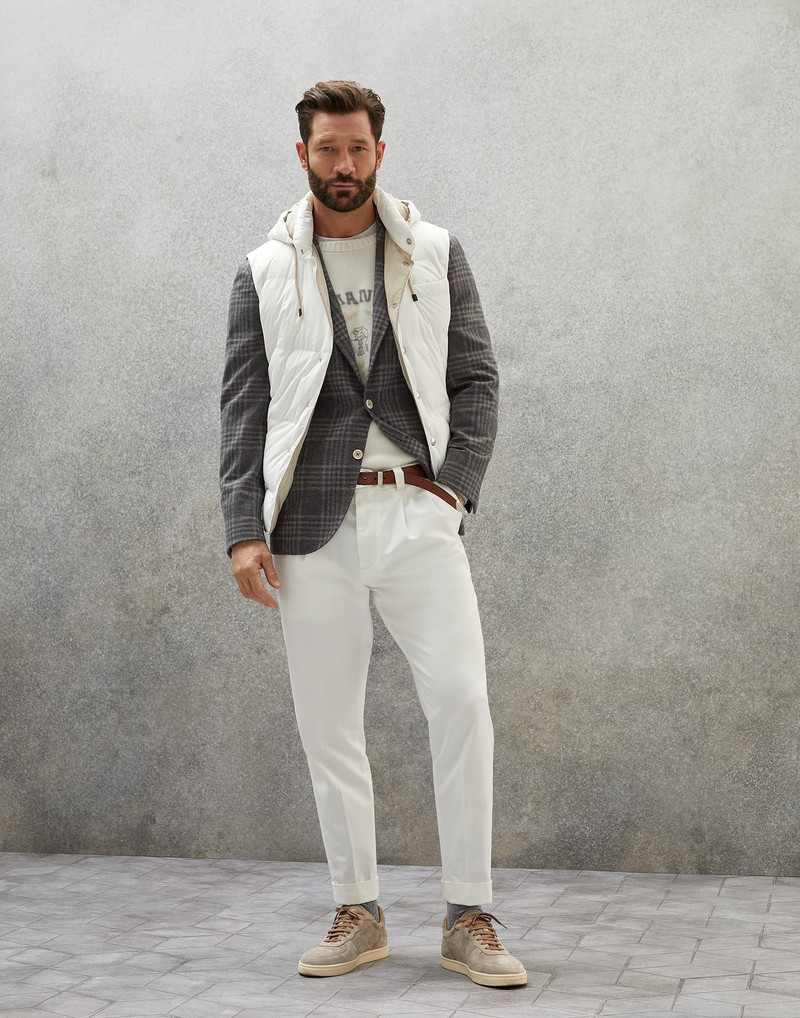 Frisé wool, silk and cashmere tartan deconstructed blazer 5
