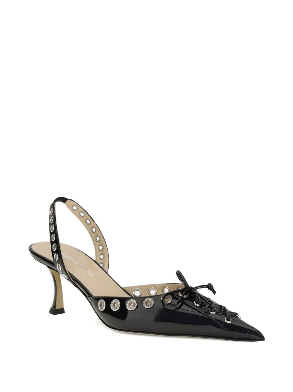 crystallised corset slingback pumps - 2