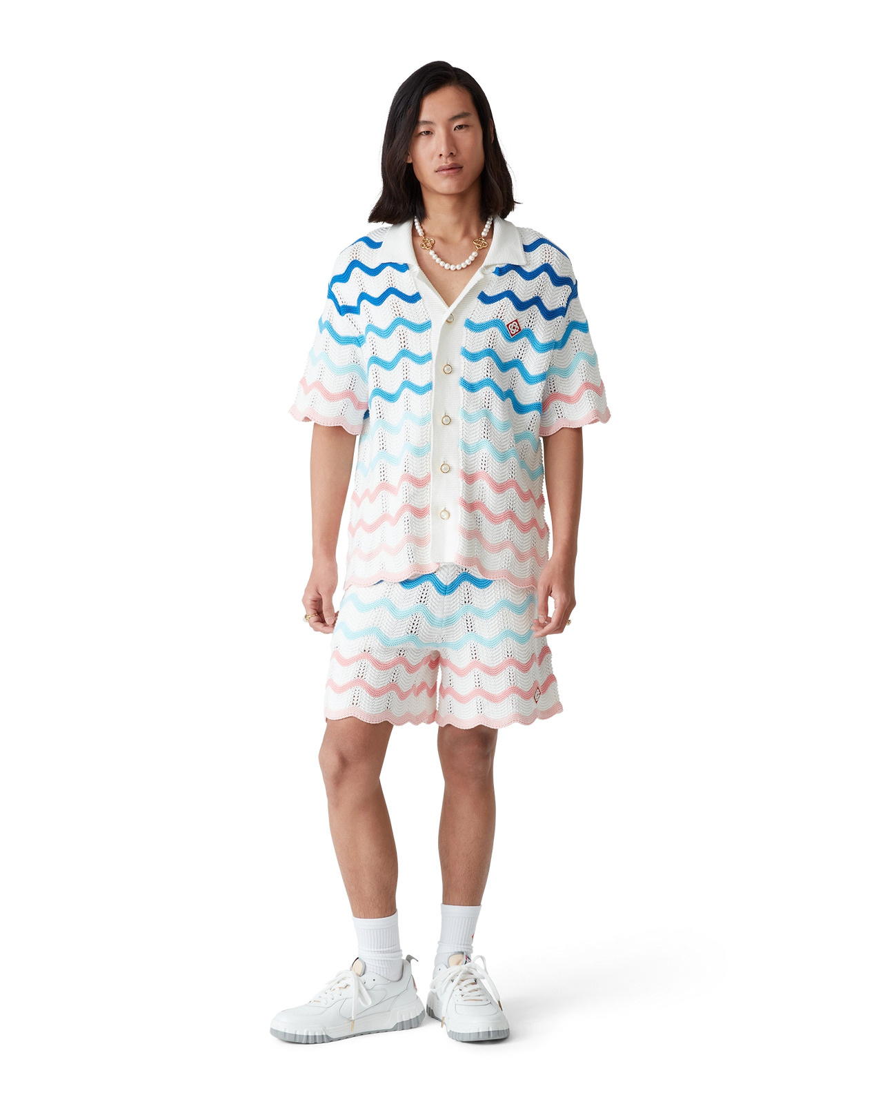 Gradient Wave Crochet Shirt | Casablanca Paris - 2