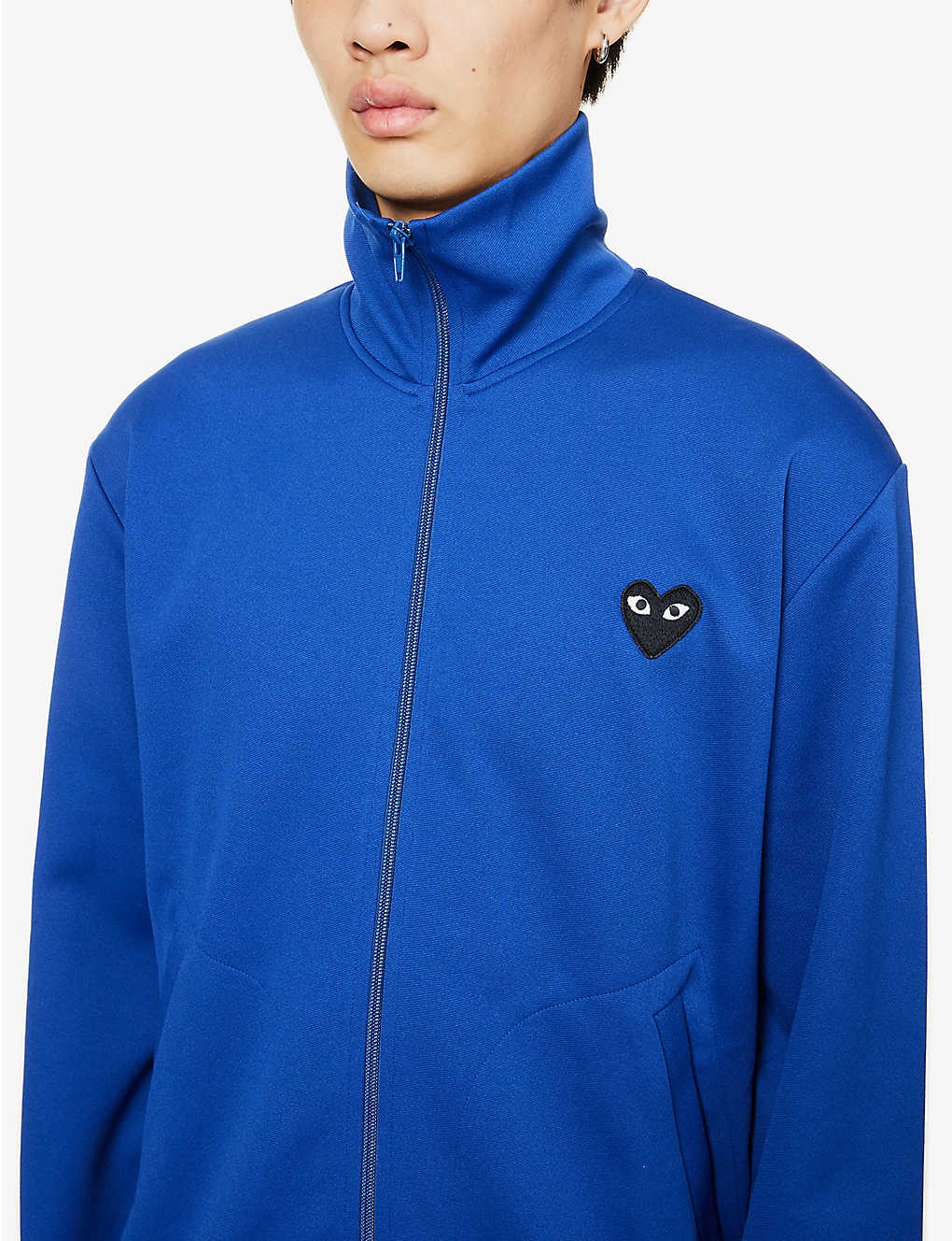 Heart-appliqué jersey jacket - 5