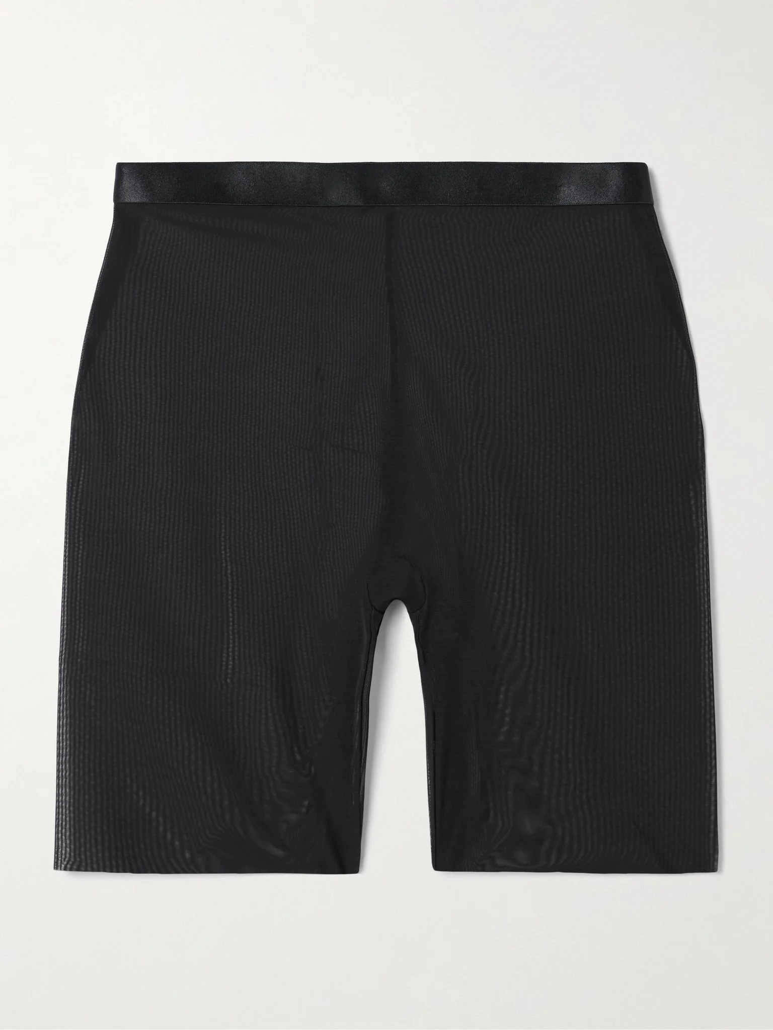 SPANXsmooth™ ribbed stretch-mesh shorts Black - 1