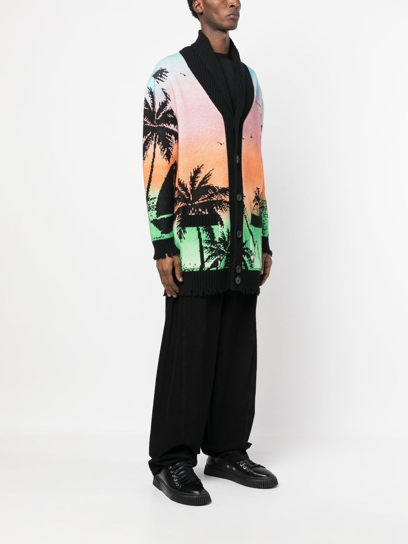 Hawaii-print button-up cardigan 3