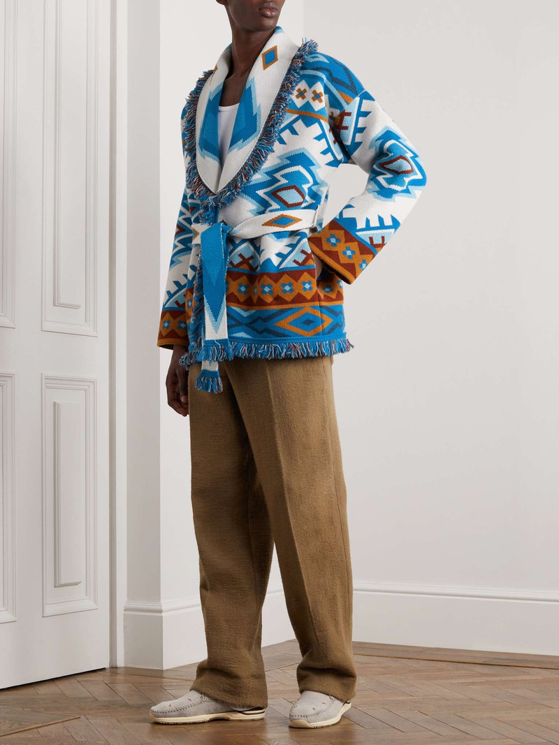 Alanui Oasis Fringed Cashmere-Jacquard Cadigan outlook