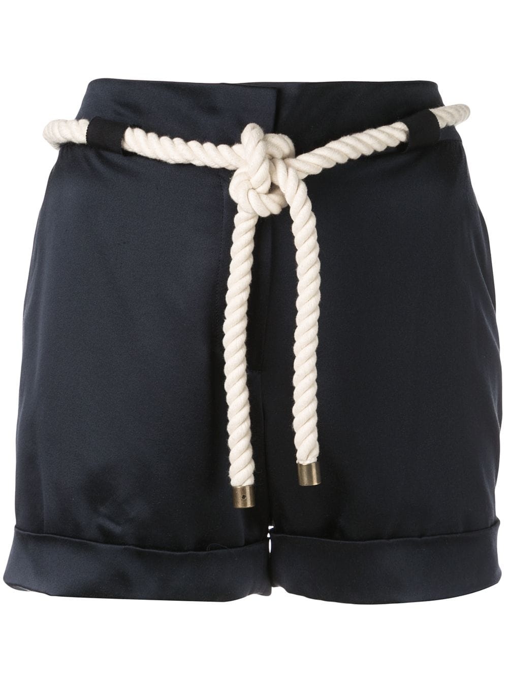 tie-waist trouser shorts - 1