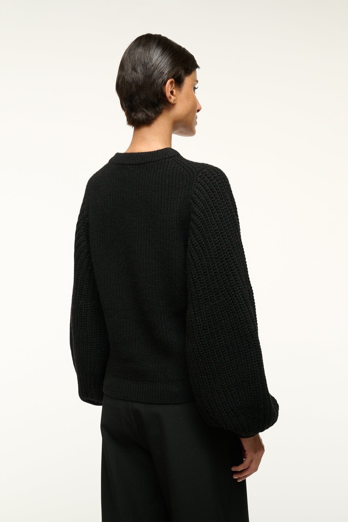 STAUD AURA SWEATER BLACK - 5