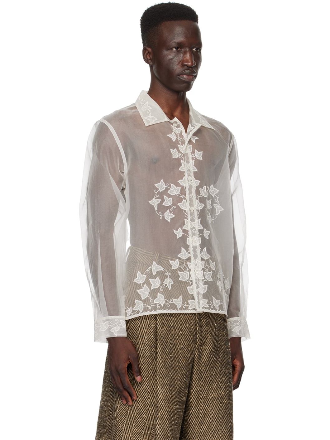 White Ivy Appliqué Shirt - 2