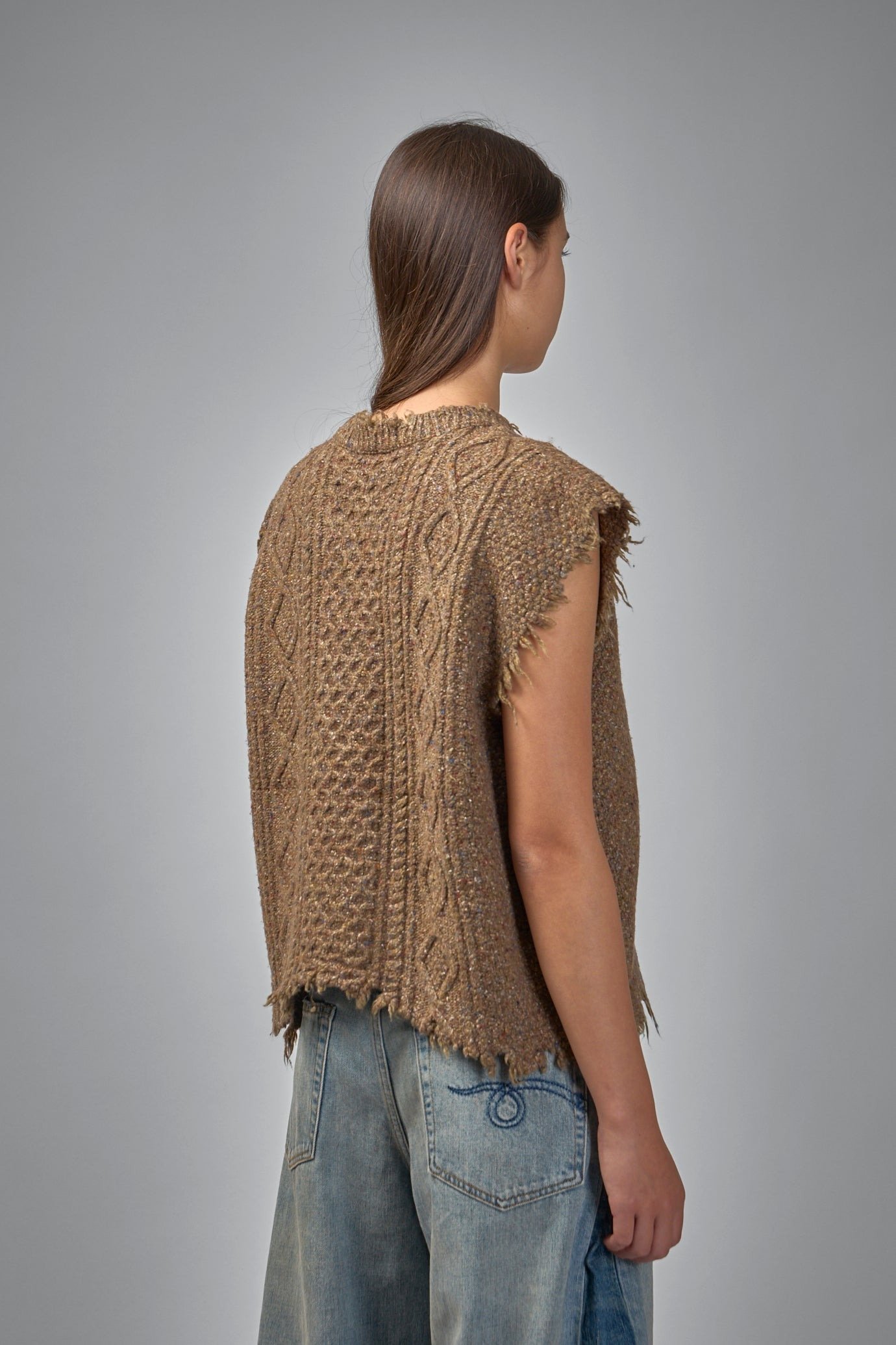Boyfriend Cable Sweater Vest - 3