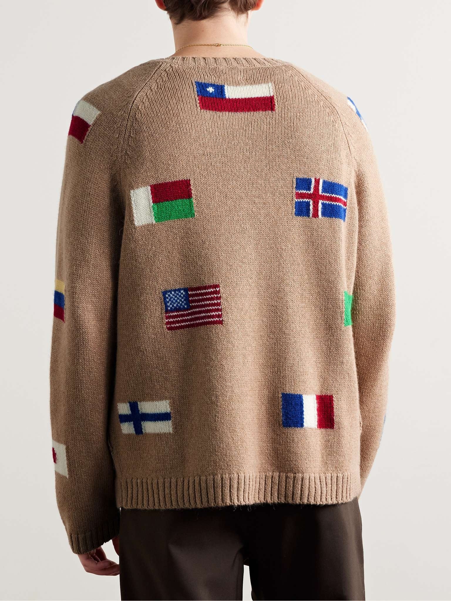Round-the-World Intarsia Alpaca and Merino Wool-Blend Cardigan - 4