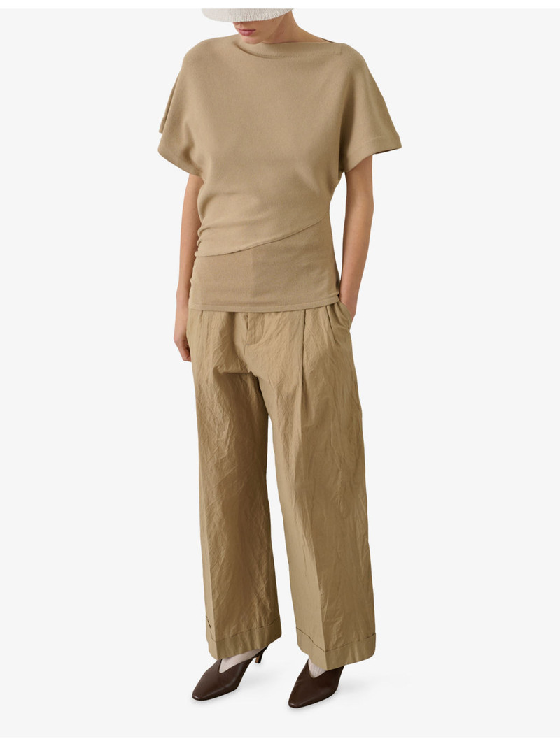 soeur Watson Wide-Leg High-Rise Cotton Trousers outlook