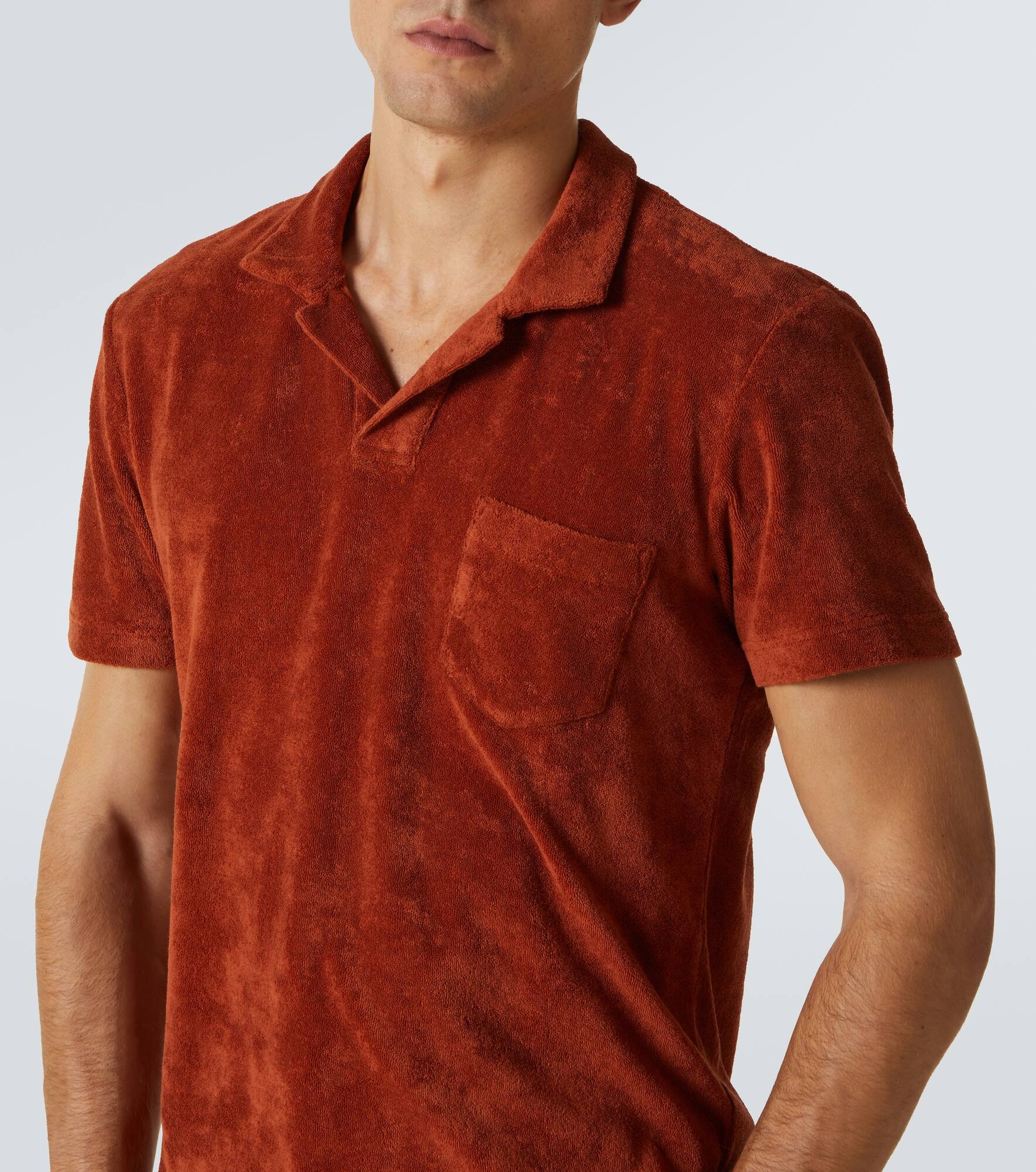 Cotton terry polo shirt - 5