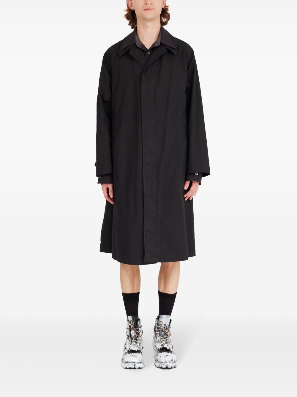 layered trench coat - 2