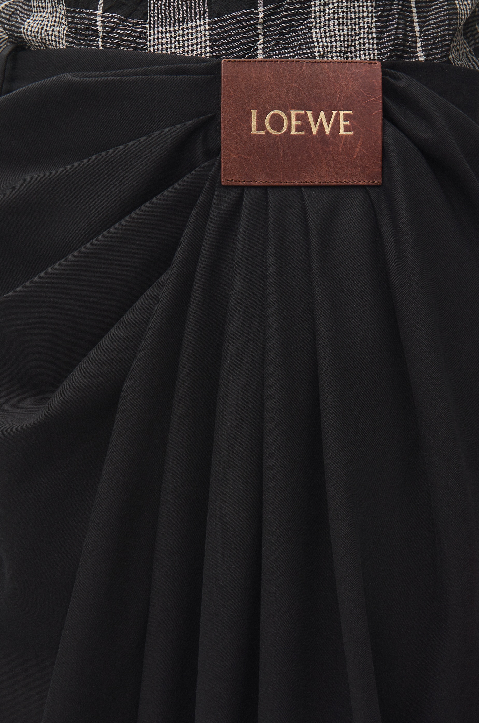 Draped trousers in cotton and silk - 5