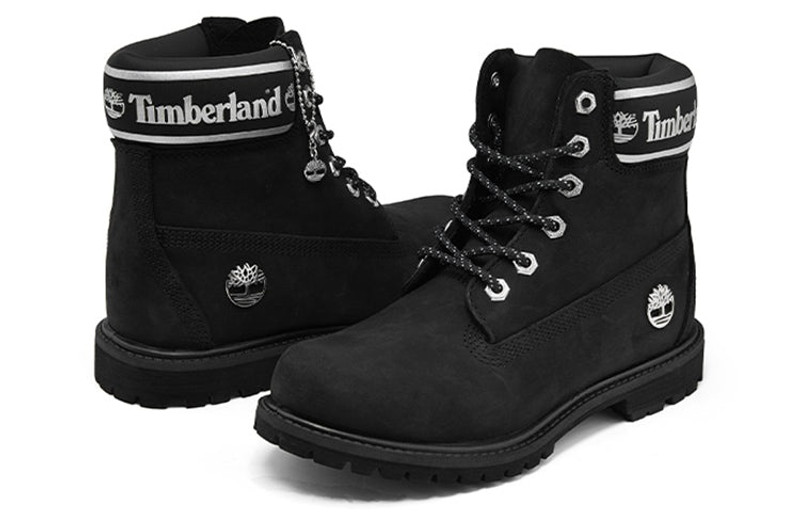 Timberland (WMNS) Timberland 6 Inch Premium Waterproof Boots 'Black Nubuck Logo' A41CXW outlook