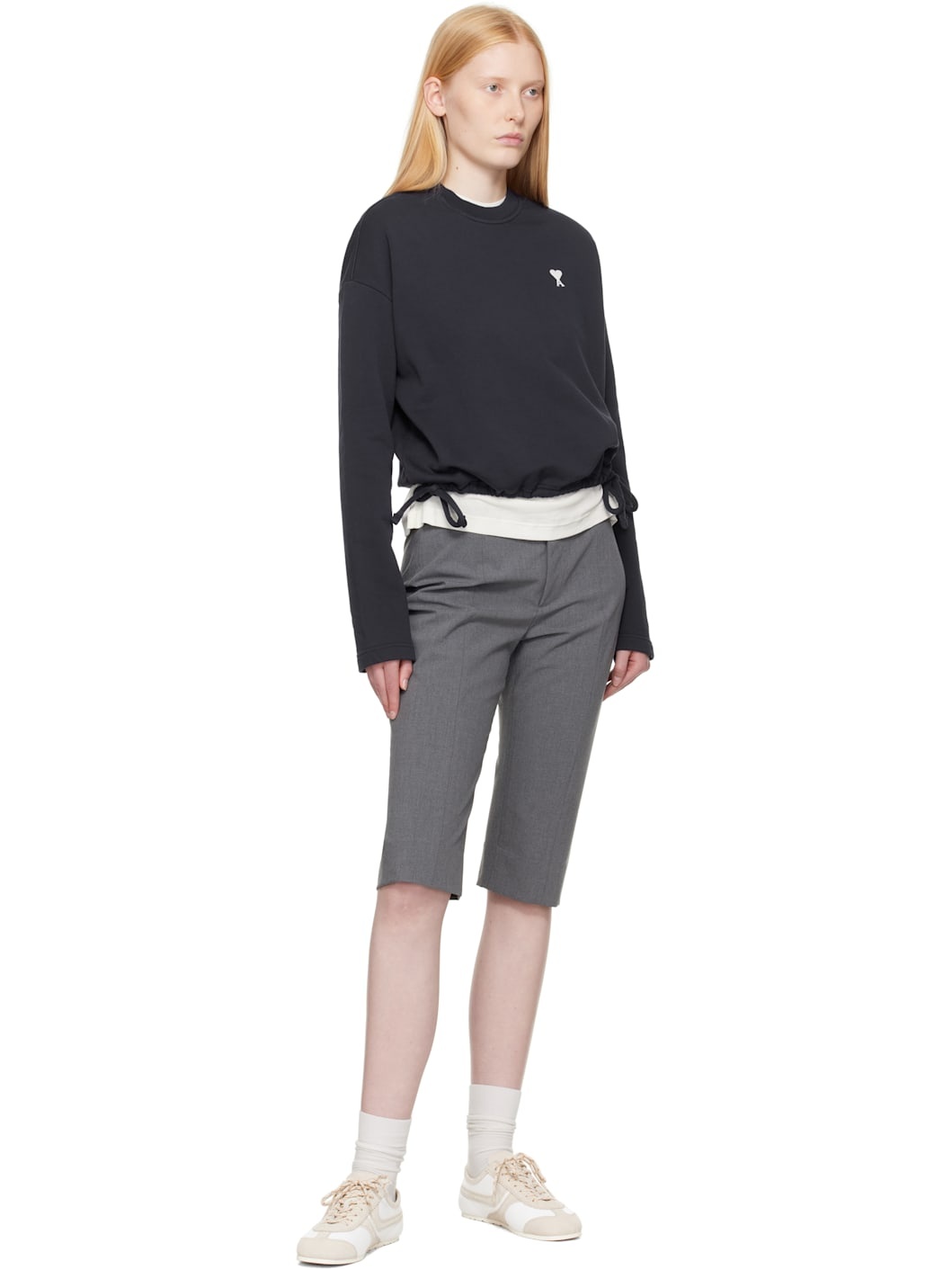 Navy Cotton Ami de Coeur Sweatshirt - 4