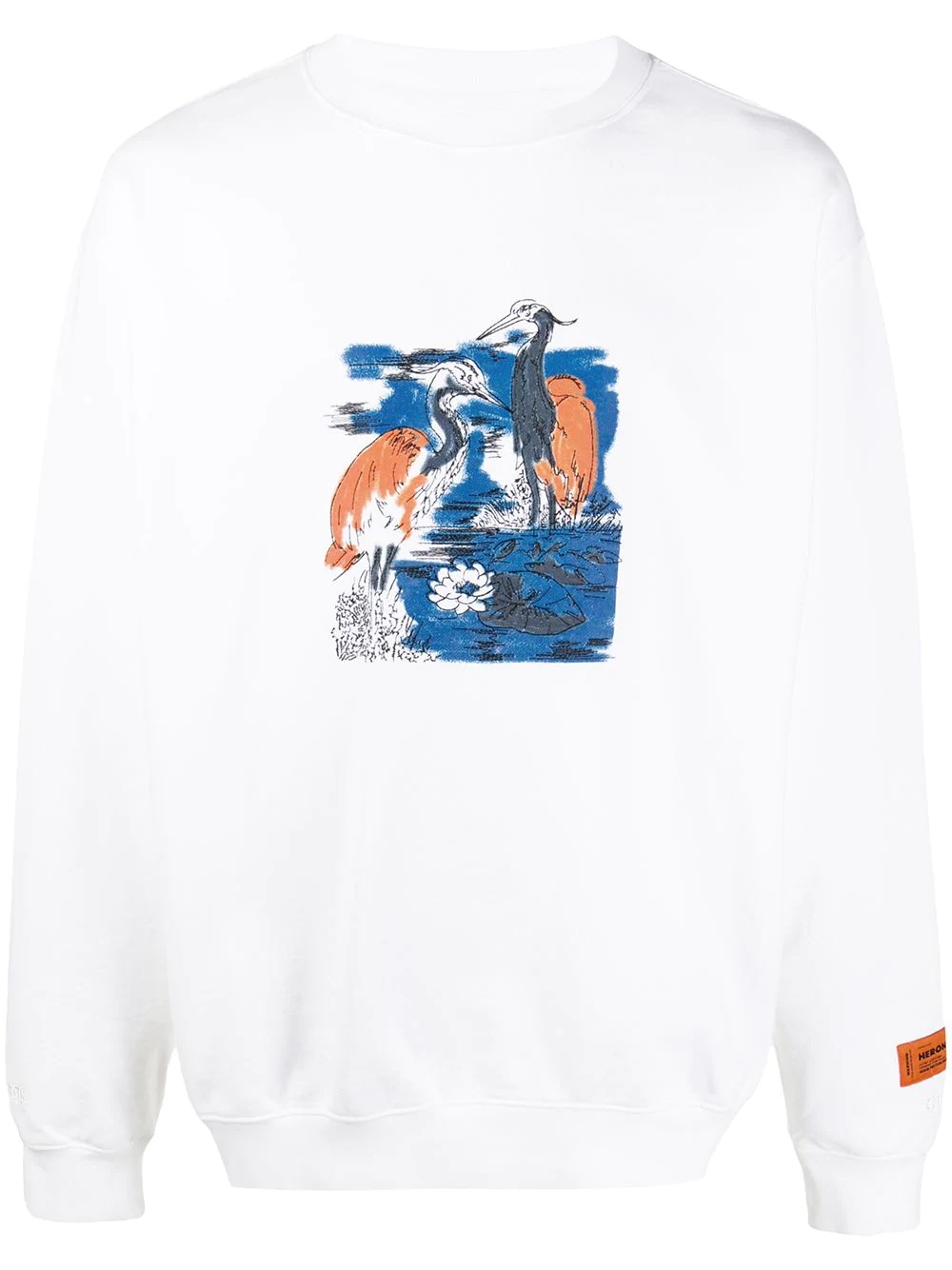 heron-print sweatshirt - 1