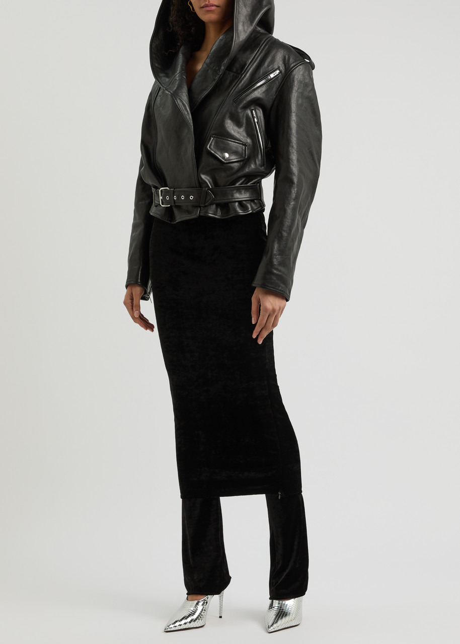 Alaïa Skirt-effect Velvet Trousers - 4