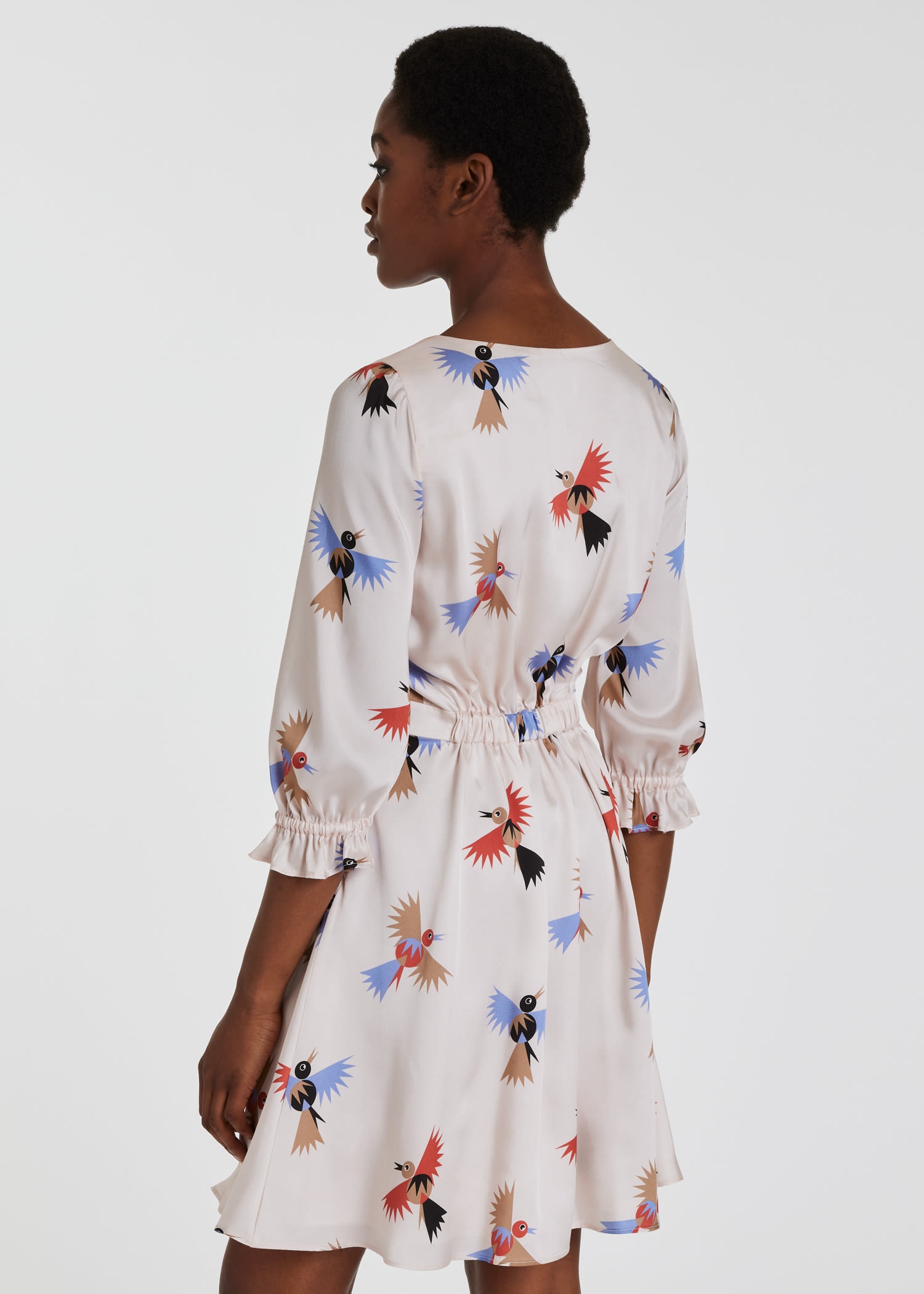 'Swallow Stencil' Mini Dress - 6