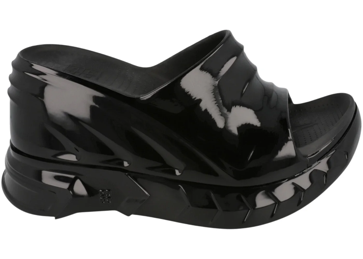Givenchy Marshmallow Wedge Slides Black (Women's) - 1
