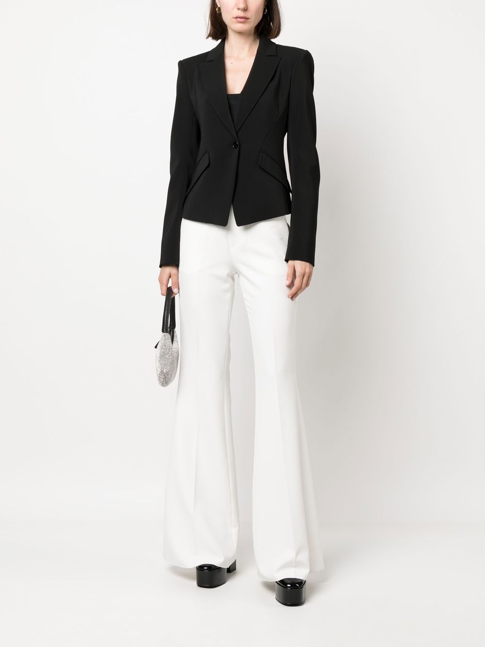 mid-rise flared trousers - 2