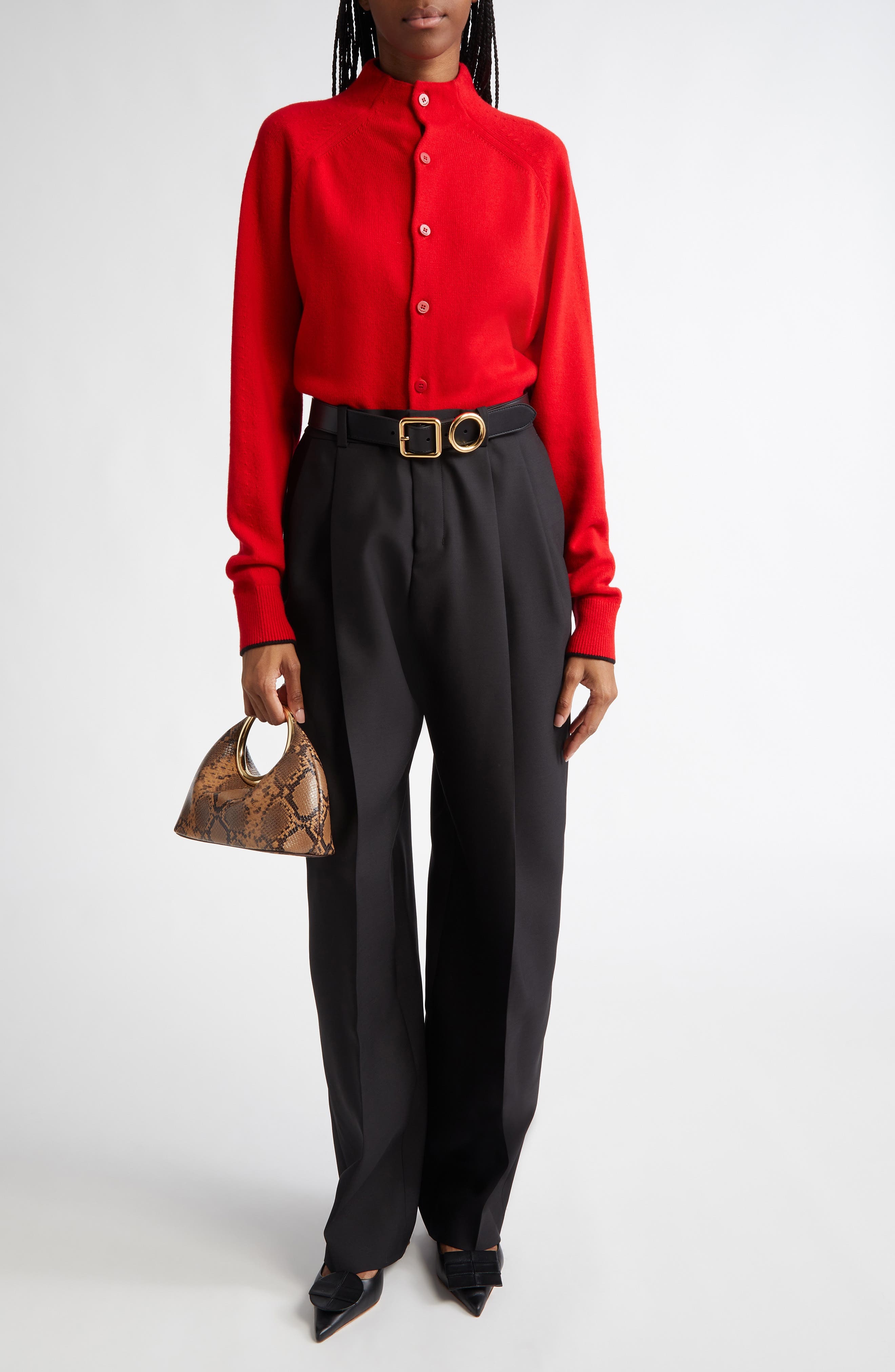 Jacquemus Le Cardigan Cashmere Cardigan in Red at Nordstrom - 2