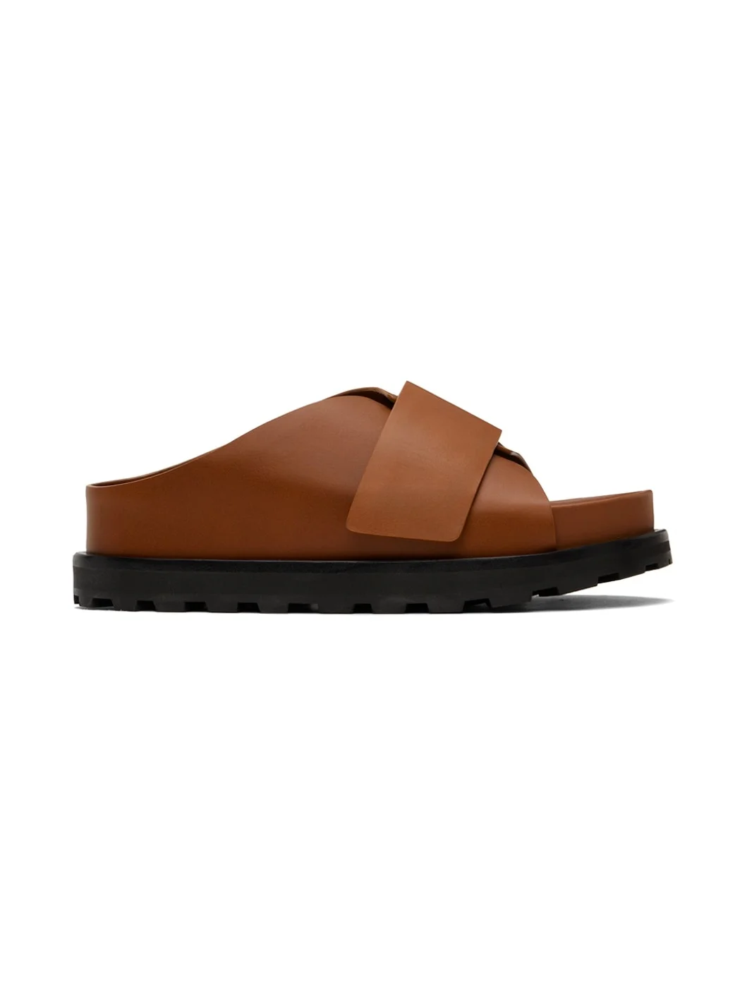 Brown Slip On Slides - 1