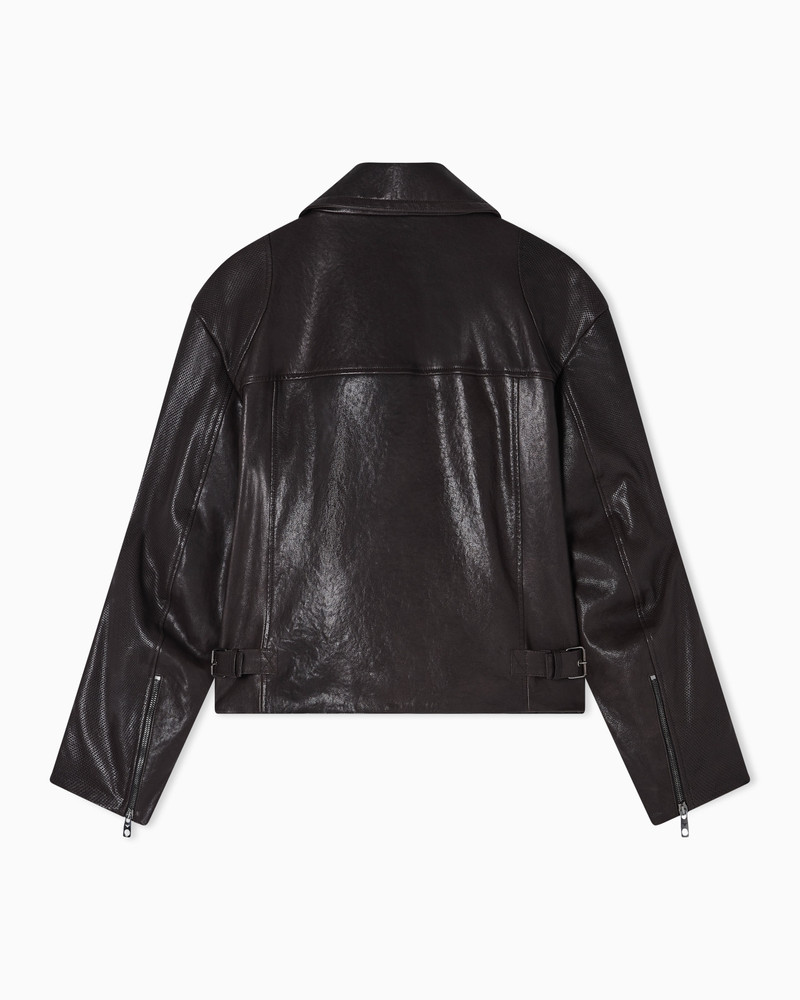 ASV OVERSIZED BIKER JACKET IN VEGETABLE-TANNED NAPPA LAMBSKIN 3