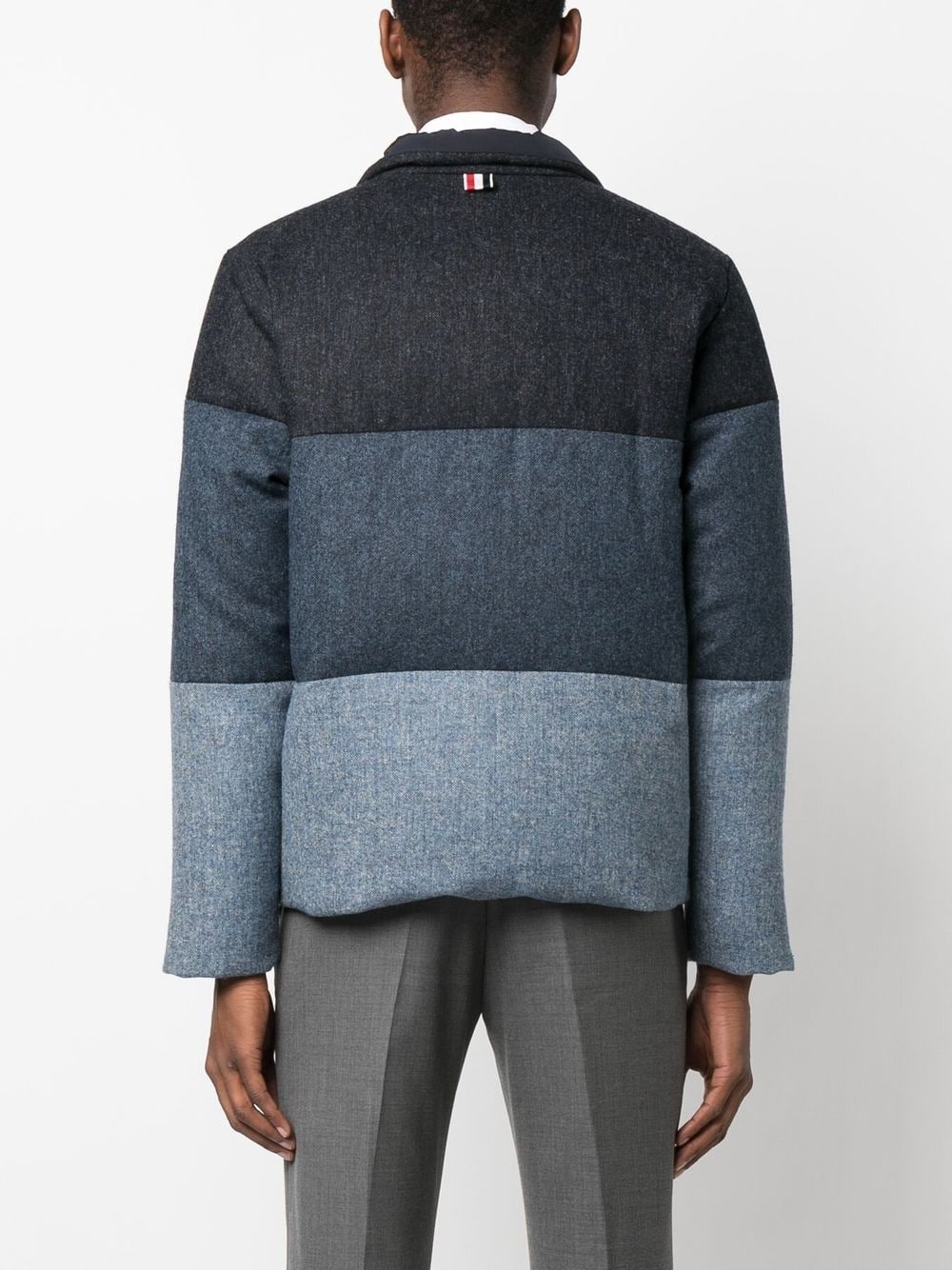 colour-block panel padded jacket - 4