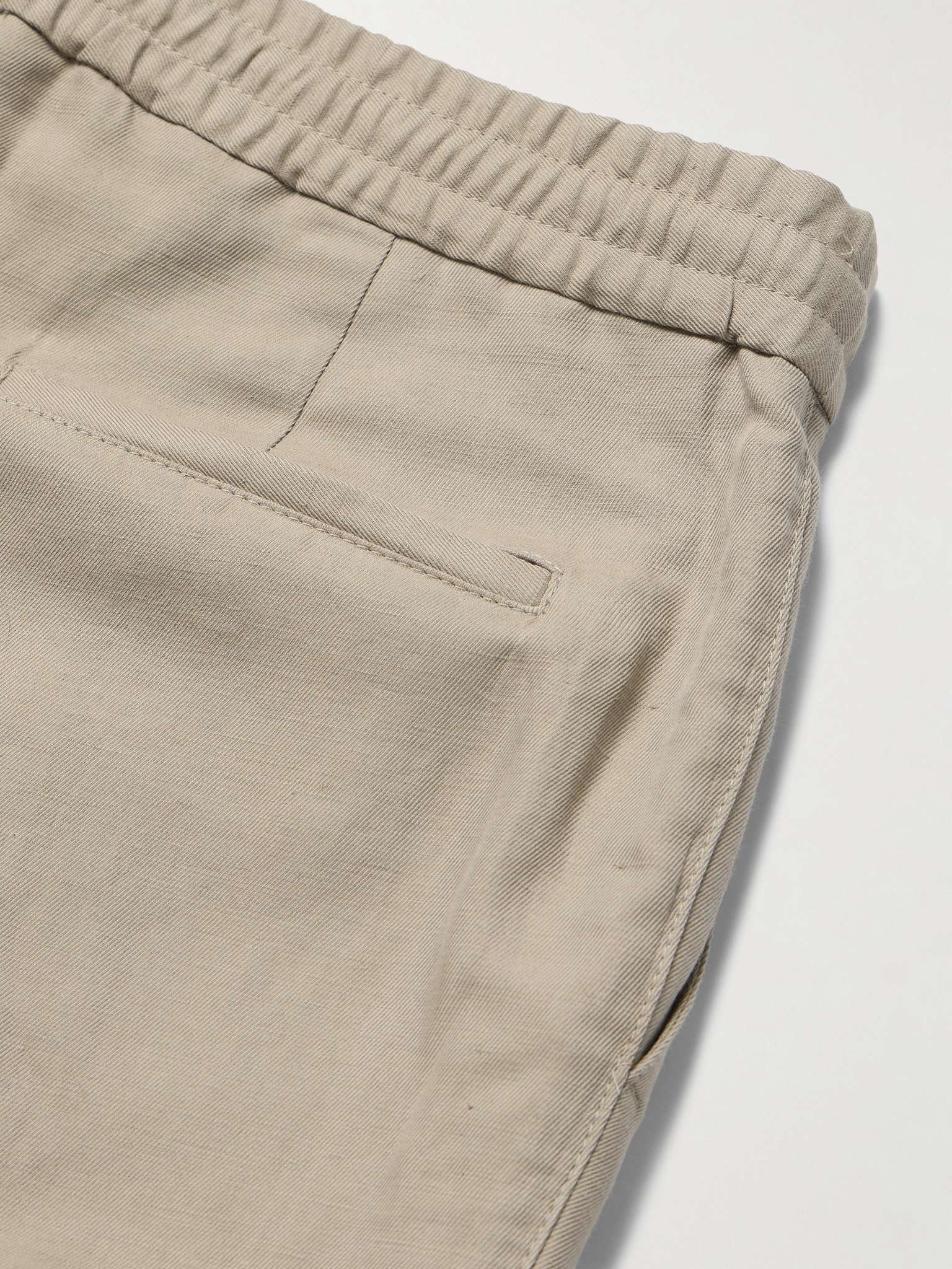 Straight-Leg Pleated Linen and Cotton-Blend Trousers - 5