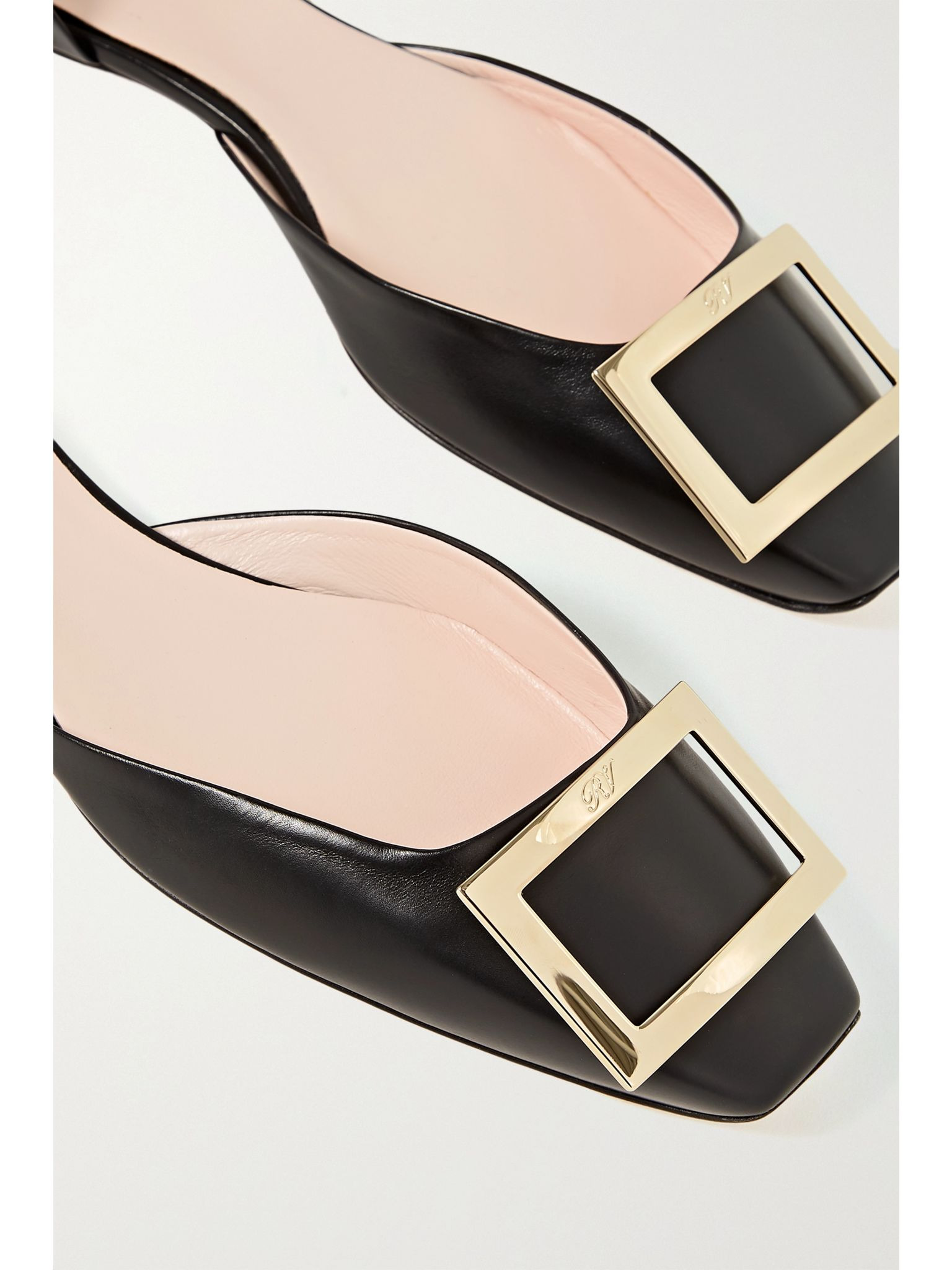 Trompette D'Orsay leather ballet flats Black - 5