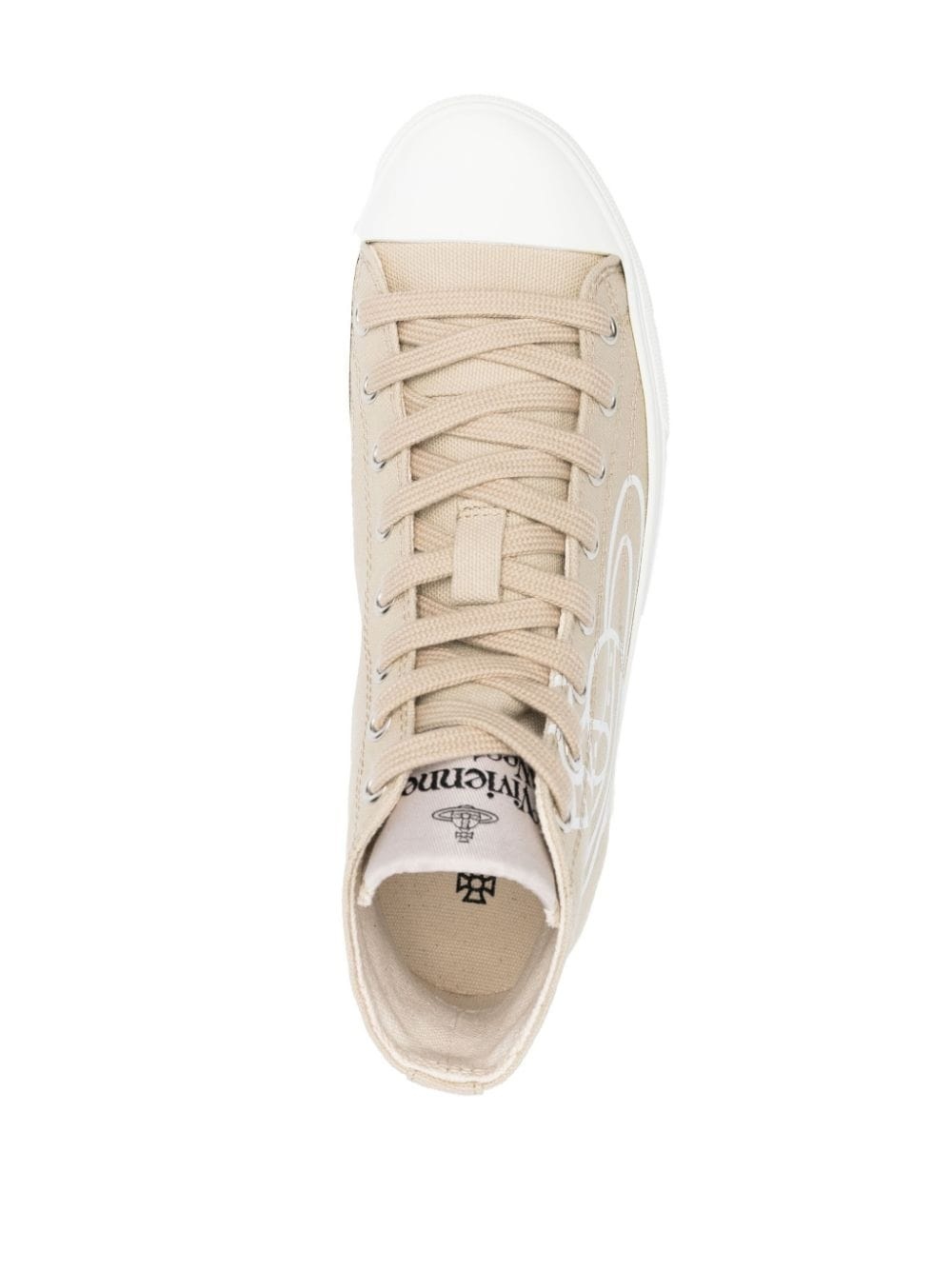 Orb-print high-top sneakers - 4