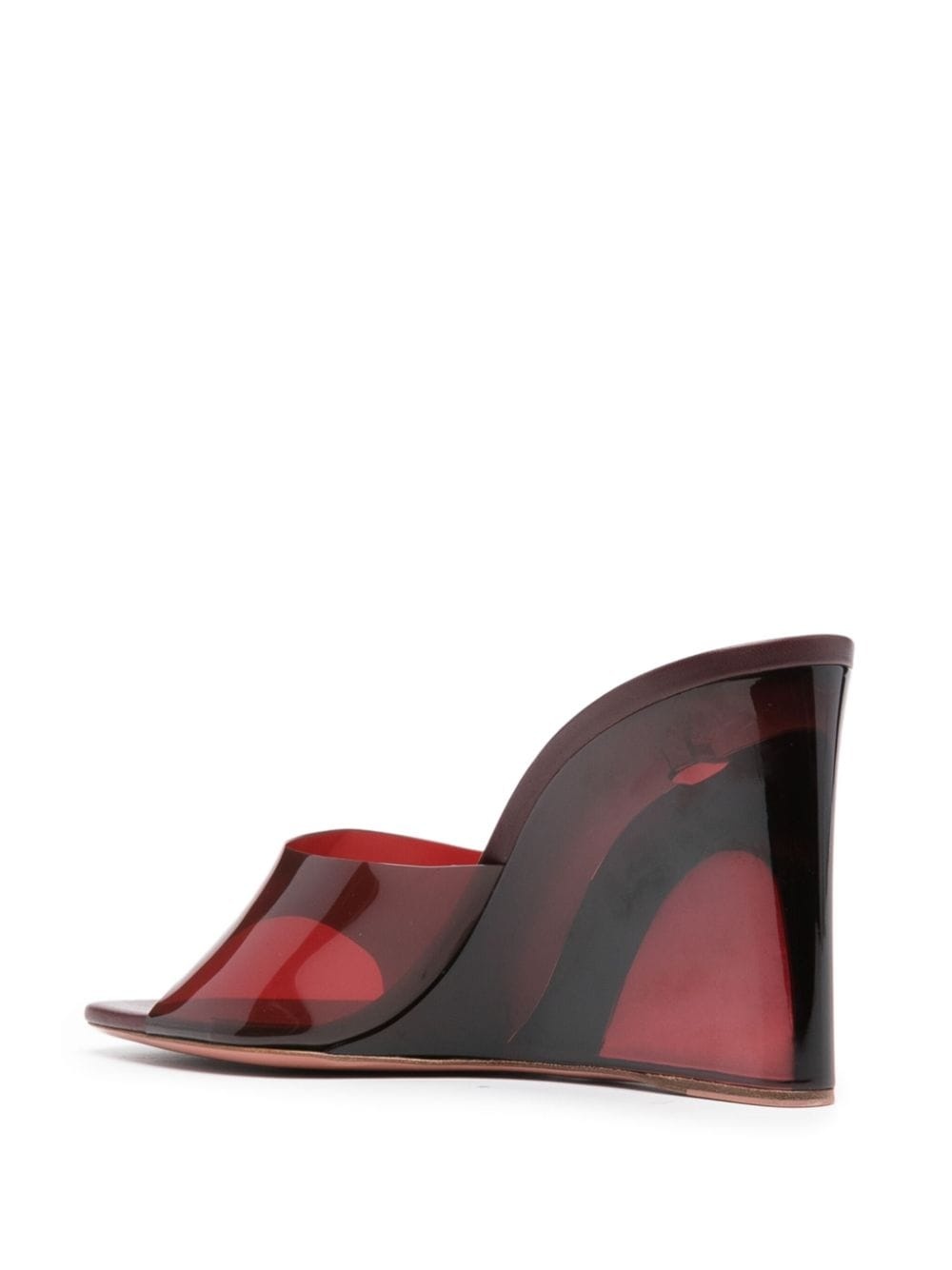 Lupita Glass 95mm wedge mules - 3