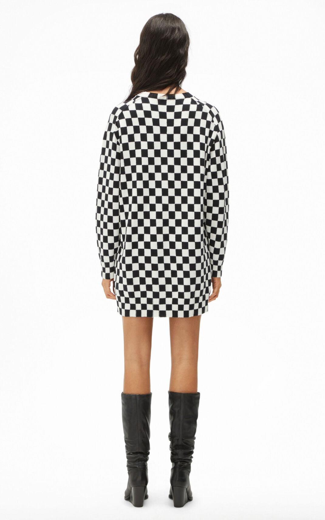 Check print jumper dress - 4