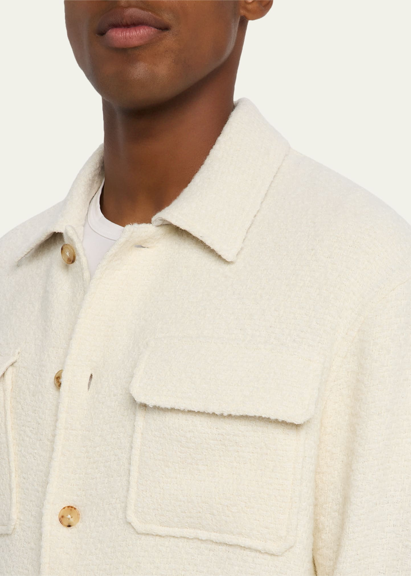 Men's Tweed Two-Pocket Overshirt - 5