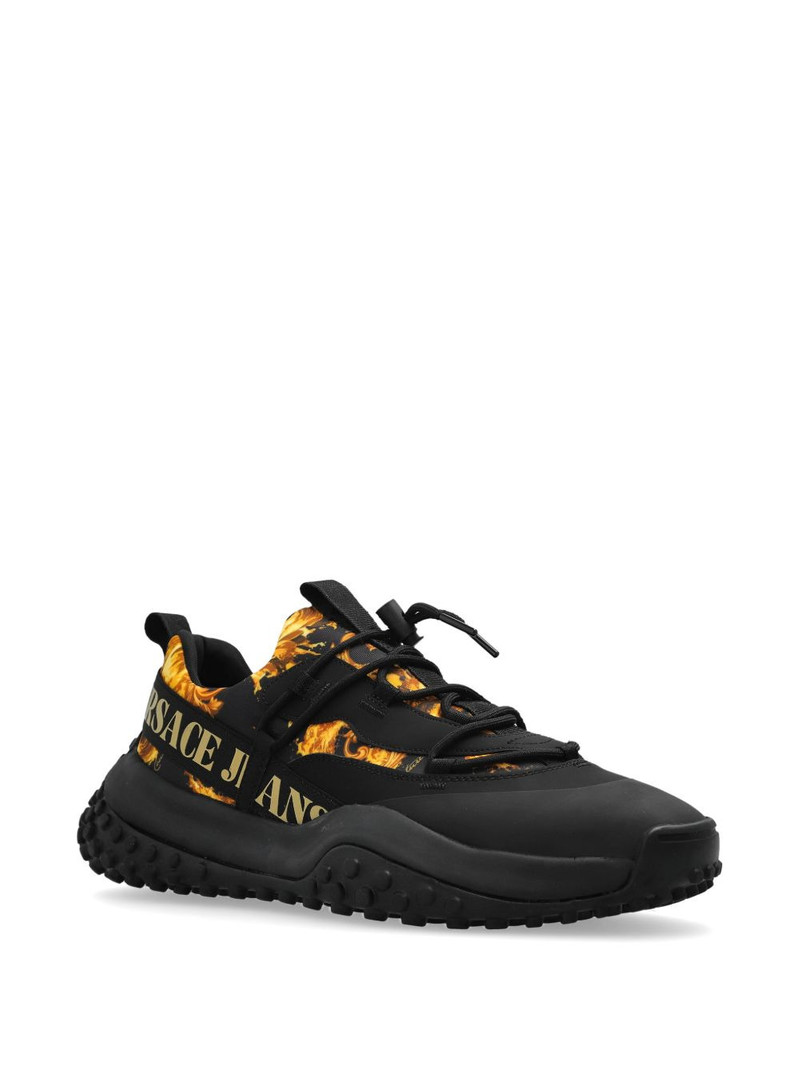 VERSACE JEANS COUTURE pattern lace-up sneakers outlook