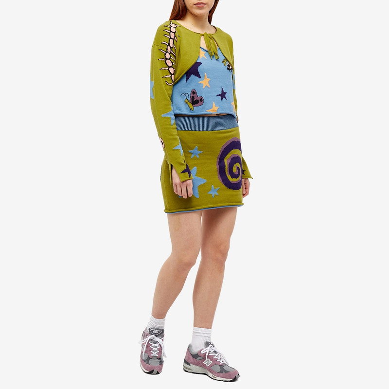 BRAIN DEAD Brain Dead Buggin' Out Neppy Bolero Sleeve Cardigan outlook