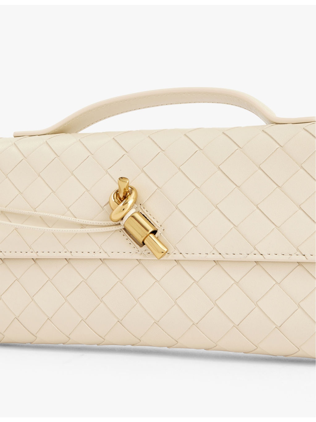 Long Andiamo intrecciato leather clutch bag - 3