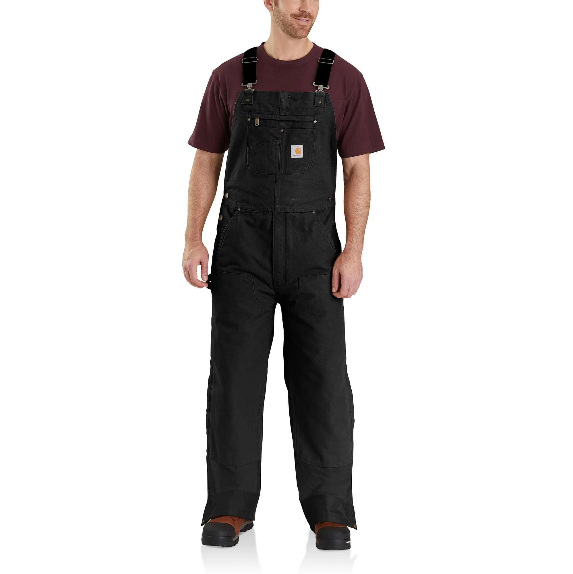 Washed Duck Insulated Bib Overall - 1