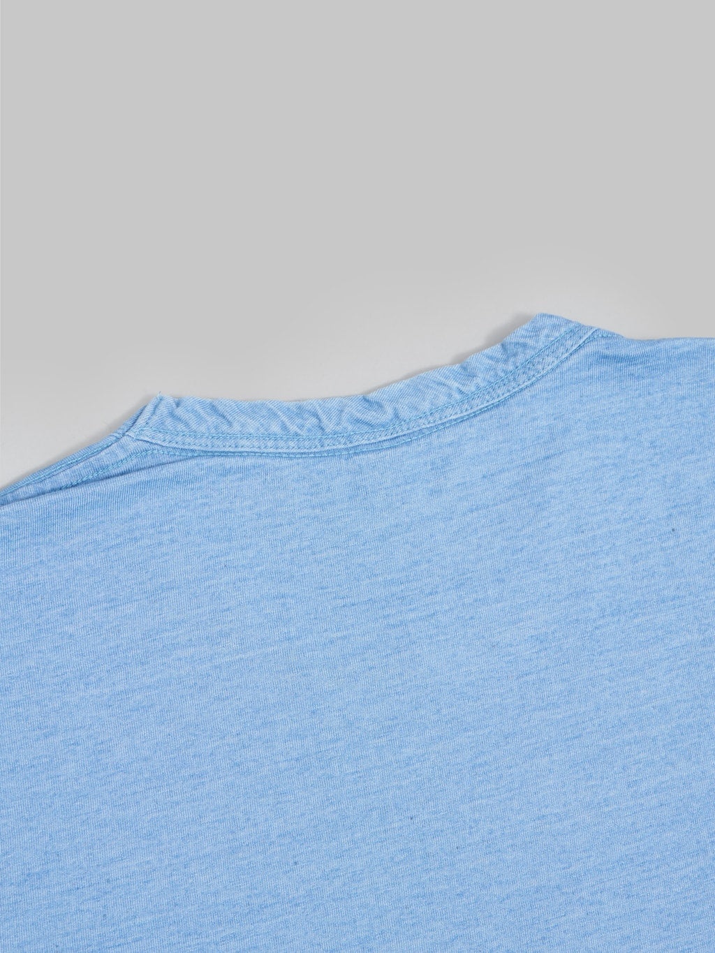 Pure Blue Japan SS5011-P Pale Indigo Dyed Crewneck T-Shirt - 10