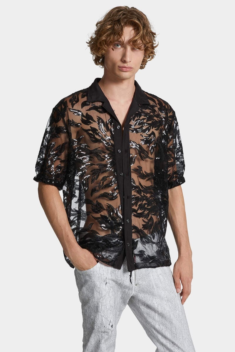 EMBROIDERED SHORT SLEEVE SHIRT - 3
