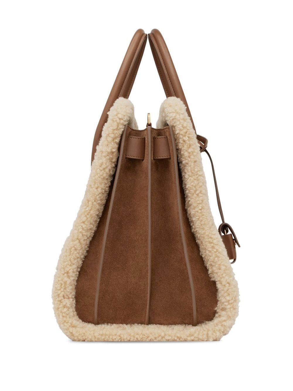 Sac du Jour shearling-trim tote bag - 3