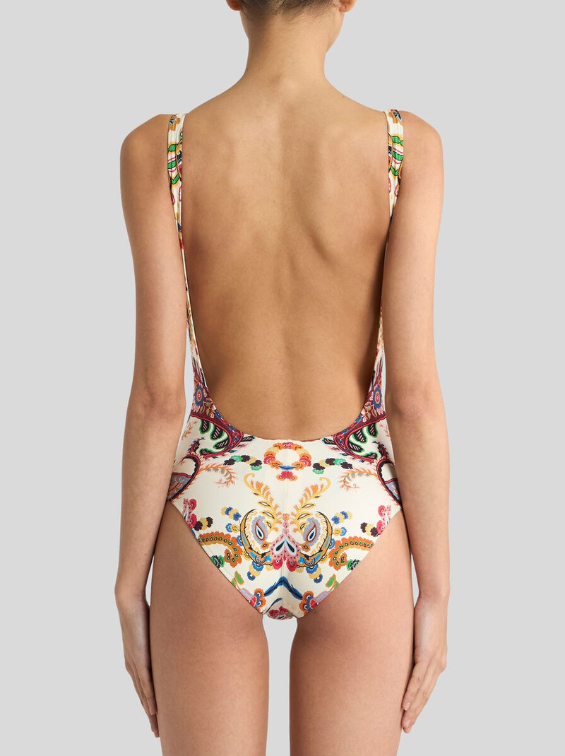 ONE-PIECE SWIMSUIT WITH FLORAL PAISLEY MOTIF 4