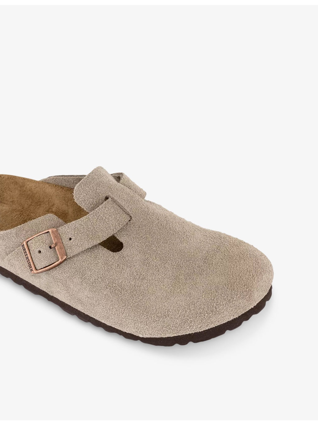 Boston Buckle Suede Clogs - 5