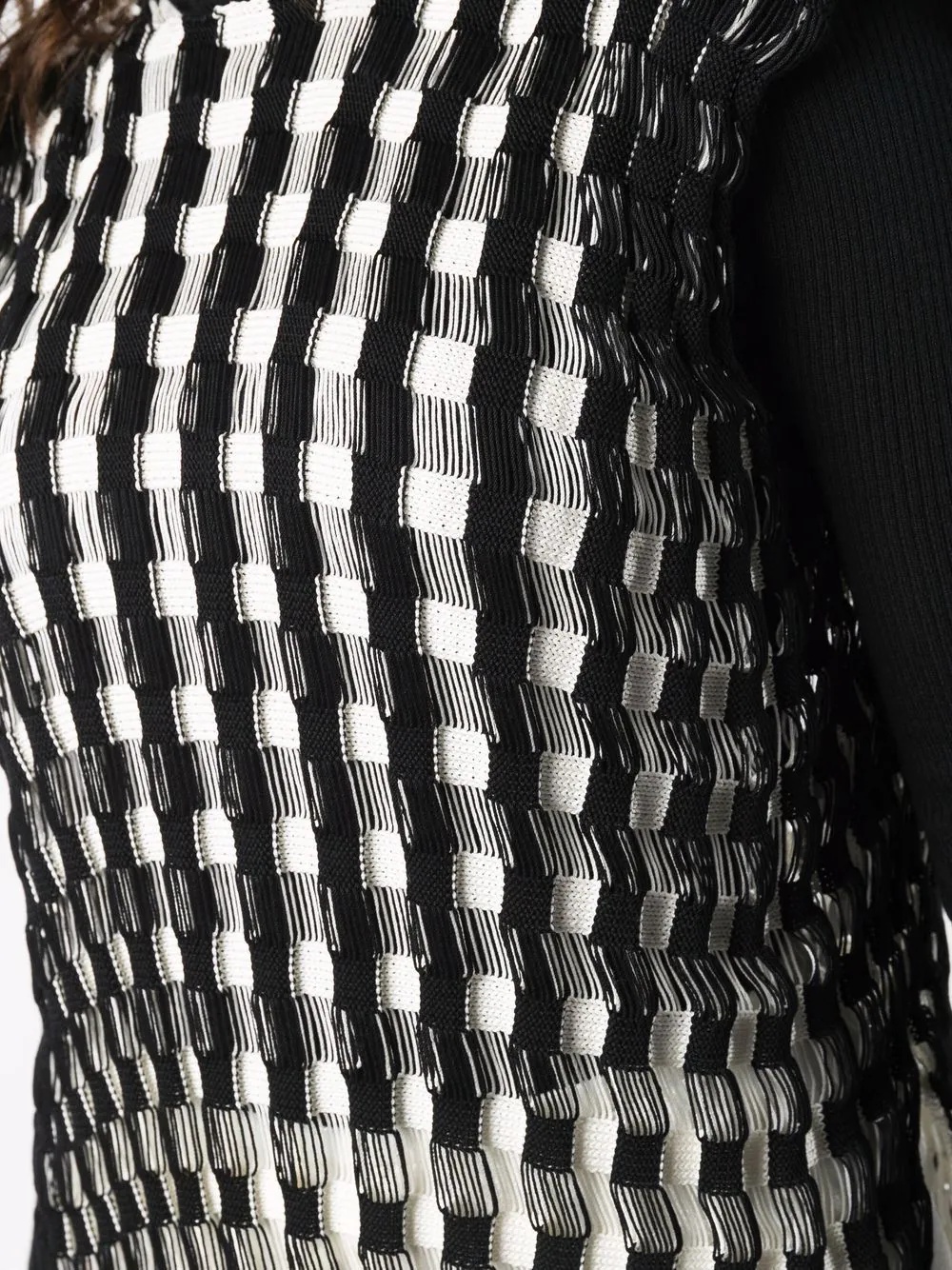 woven-design jumper - 5