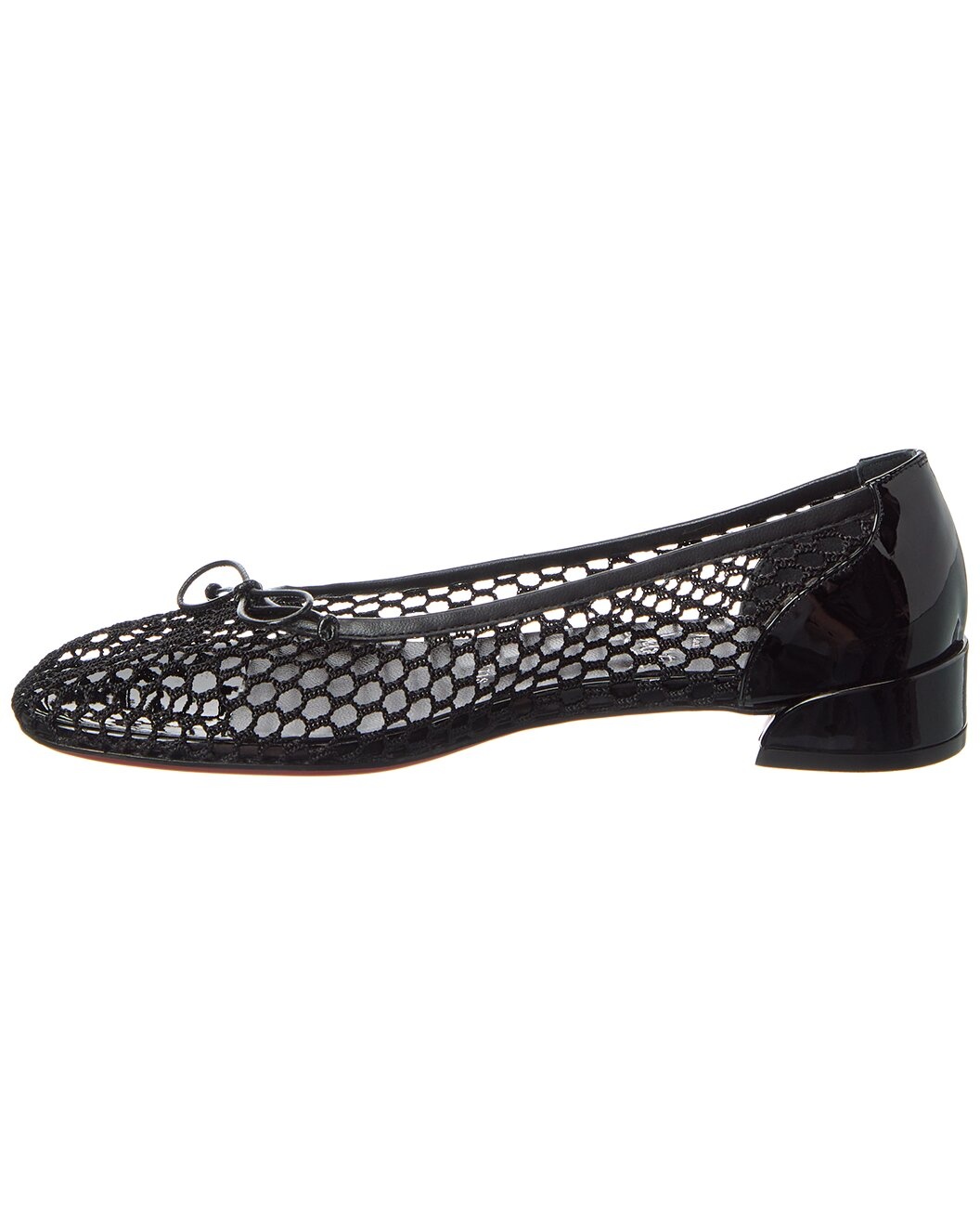 Christian Louboutin Sweetie Jane Mesh & Patent Ballerina Flat - 2