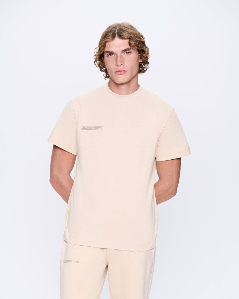 PANGAIA Mens 365 Midweight T-shirt - Sand outlook